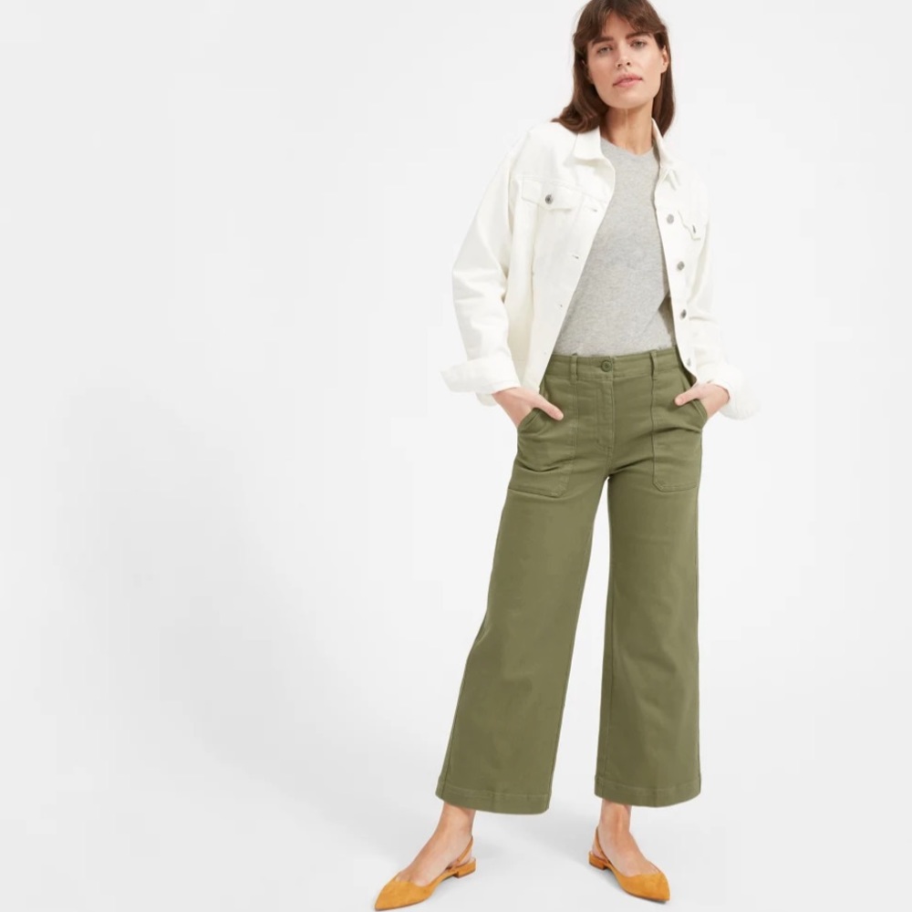 Everlane Wide Leg Crop Utility Pant